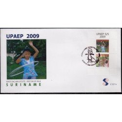 Upaep Suriname 2059/60 2009 Hoelahoep Vijfsteentje SPD FDC Sobre Primer Día