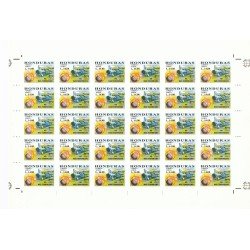 Upaep 1999 Honduras 1031 variedad Variety Sin dentar Imperforated Train Hoja Upaep 1999 Honduras 1031 variedad Variety Sin dentar Imperforated Train Hoja