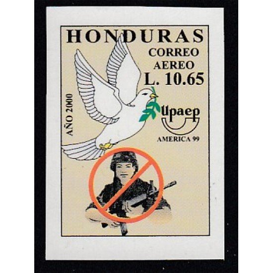Upaep 1999 Honduras 1030 variedad Variety Imperforated paloma fauna bird Upaep 1999 Honduras 1030 variedad Variety Imperforated paloma fauna bird