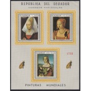 Ecuador Hojitas Michel 41 1967 Pinturas Mundiales painting Durer MNH