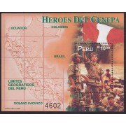 Perú Hojita block 13 1998 Héroes del Cenepa MNH