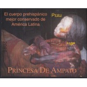 Perú Hojita block 14 1998 Princesa de Ampato MNH