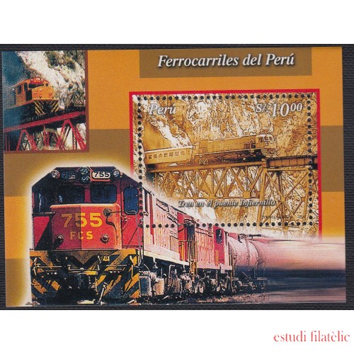 Perú Hojita block 26 2004 Ferrocarriles del Perú tren train railway MNH