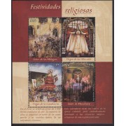 Perú Hojita block 35 2007 Festividades religiosas Milagros Mercedes MNH