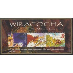 Perú Hojita block 50 2008 Wiracocha Mitos y leyendas MNH Perú Hojita block 50 2008 Wiracocha Mitos y leyendas MNH