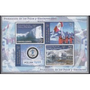 Perú Hojita block 50A 2008 Protección de los Polos y Glaciares Antártida Quelcayya Cusco  MNH