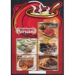 Perú Hojita block 53 2009 Gastronomía peruana Ocopa Tacacho frijoles MNH Perú Hojita block 53 2009 Gastronomía peruana Ocopa Tacacho frijoles MNH