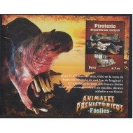 Perú HB-55 2009 Animales Prehistóricos Fósiles Fauna Piroterio Baguatherium Jaureguii MNH