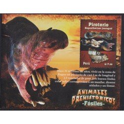 Perú HB-55 2009 Animales Prehistóricos Fósiles Fauna Piroterio Baguatherium Jaureguii MNH