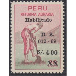 Perú 498 1969 Reforma Agraria MNH Perú 498 1969 Reforma Agraria MNH