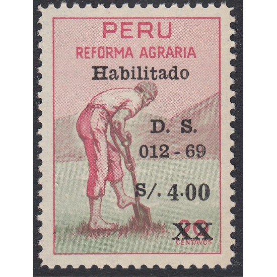 Perú 498 1969 Reforma Agraria MH Perú 498 1969 Reforma Agraria MH