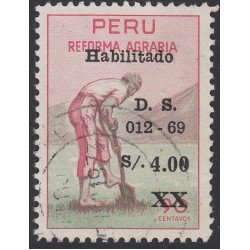 Perú 498 1969 Reforma Agraria Usado Perú 498 1969 Reforma Agraria Usado