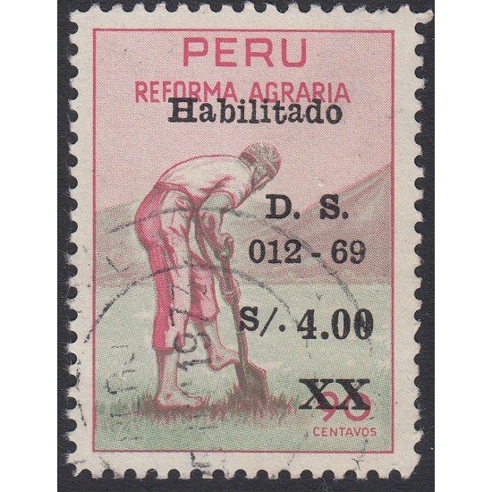 Perú 498 1969 Reforma Agraria Usado Perú 498 1969 Reforma Agraria Usado