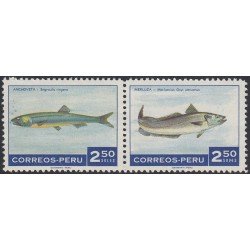 Perú 518/19 1970 Peces Anchoveta Merluza fish MNH Perú 518/19 1970 Peces Anchoveta Merluza fish MNH