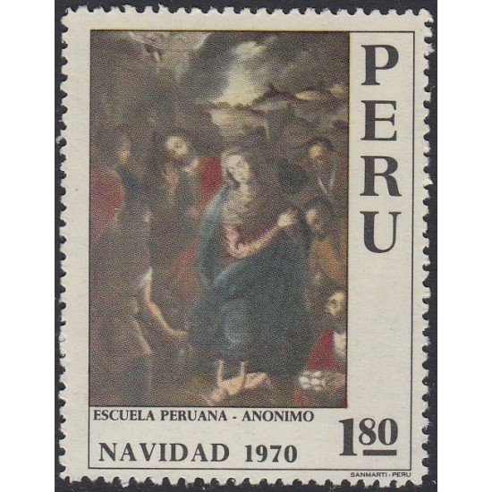 Perú 527 1970 Escuela Peruana Navidad MH Perú 527 1970 Escuela Peruana Navidad MH