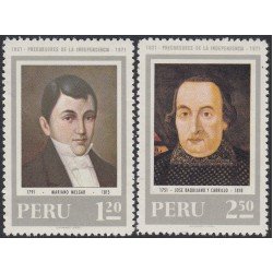 Perú 534/35 1971 Mariano Melgar José Baquijano y Carrillo MH Perú 534/35 1971 Mariano Melgar José Baquijano y Carrillo MH
