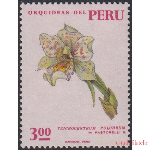 Perú 542 1971 Orquídeas del Perú trichocentrum pulchrum MNH
