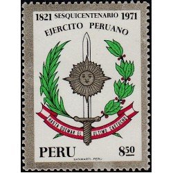 Perú 548 1971 Sesquicentenario Ejército Peruano MH Perú 548 1971 Sesquicentenario Ejército Peruano MH