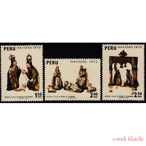 Perú 574/76 1972 Navidad Cristhmas  MNH