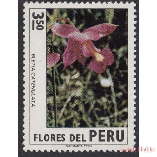 Perú 583 1972 Flores Bletia Catenulata MNH