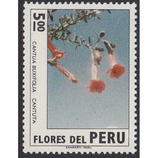 Perú 584 1972 Flores Cantua Buxifolia Cantuta MNH Perú 584 1972 Flores Cantua Buxifolia Cantuta MNH