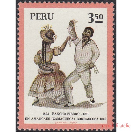 Perú 594 1973 En Zamacueca borrascosa Pancho Fierro MH