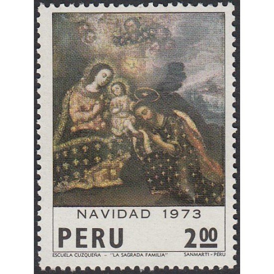 Perú 597 1973 Navidad Escuela Cuzqueña MH Perú 597 1973 Navidad Escuela Cuzqueña MH