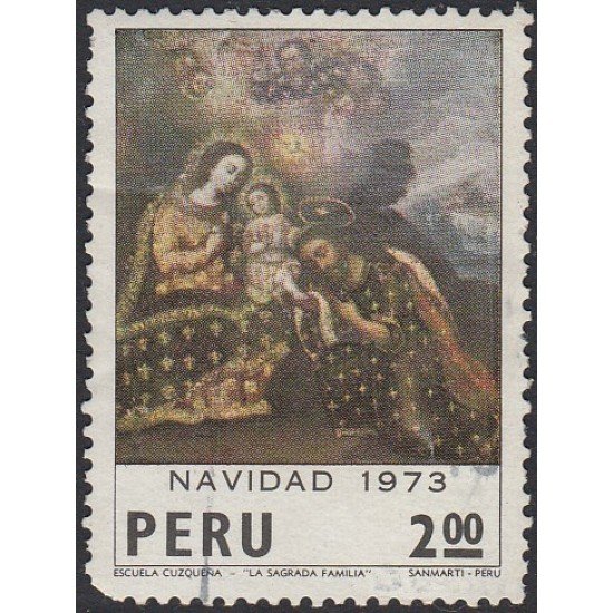 Perú 597 1973 Navidad Escuela Cuzqueña Usado Perú 597 1973 Navidad Escuela Cuzqueña Usado