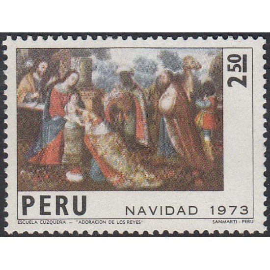 Perú 598 1973 Navidad Escuela Cuzqueña MH Perú 598 1973 Navidad Escuela Cuzqueña MH