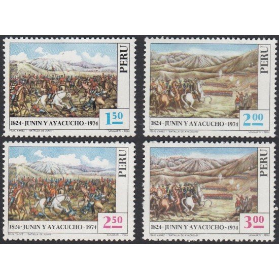 Perú 603/06 1974 Junin y Ayacucho MNH Perú 603/06 1974 Junin y Ayacucho MNH