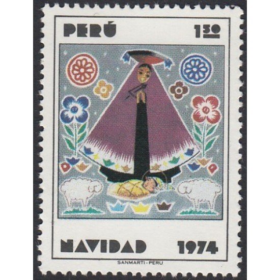 Perú 607 1974 Navidad Noel Cristhmas MH Perú 607 1974 Navidad Noel Cristhmas MH