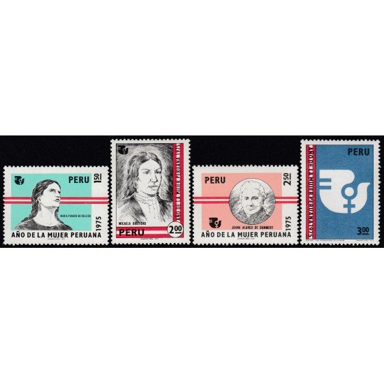 Perú 611/14 1975 Año de la mujer Peruana MNH Perú 611/14 1975 Año de la mujer Peruana MNH