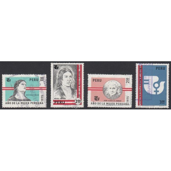 Perú 611/14 1975 Año de la mujer Peruana Usado Perú 611/14 1975 Año de la mujer Peruana Usado
