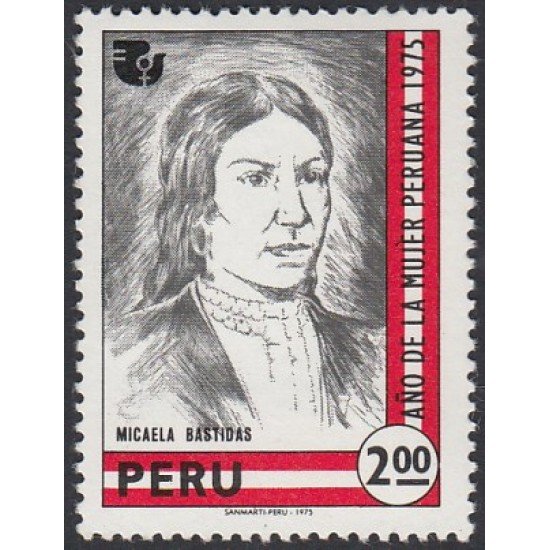 Perú 612 1975 Micaela Bastidas MNH Perú 612 1975 Micaela Bastidas MNH