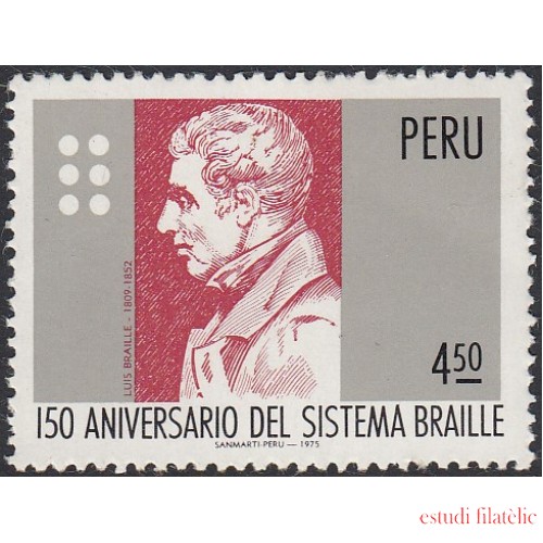 Perú 616 1976 150 Aniversario del sistema Braille MNH