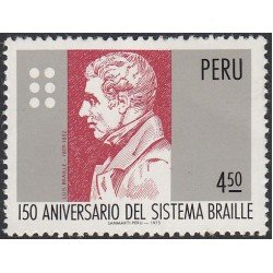 Perú 616 1976 150 Aniversario del sistema Braille MH Perú 616 1976 150 Aniversario del sistema Braille MH