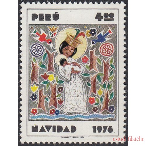 Perú 619 1976 Navidad cristhmas  MNH