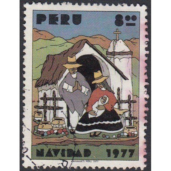 Perú 627 1977 Navidad Christmas Usado Perú 627 1977 Navidad Christmas Usado