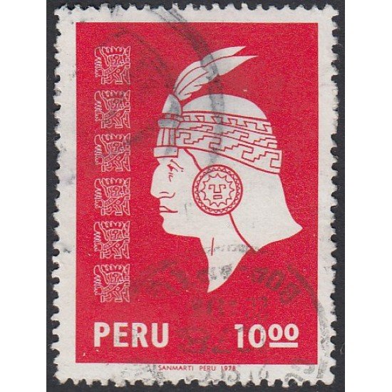 Perú 629 1977 Inca Usado Perú 629 1977 Inca Usado