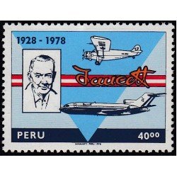 Perú 634 1978 50 Aniversario de la Aviación Faucett MNH Perú 634 1978 50 Aniversario de la Aviación Faucett MNH