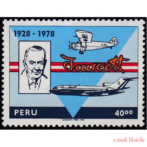 Perú 634 1978 50 Aniversario de la Aviación Faucett MNH 
