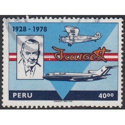 Perú 634 1978 50 Aniversario de la Aviación Faucett Usado Perú 634 1978 50 Aniversario de la Aviación Faucett Usado