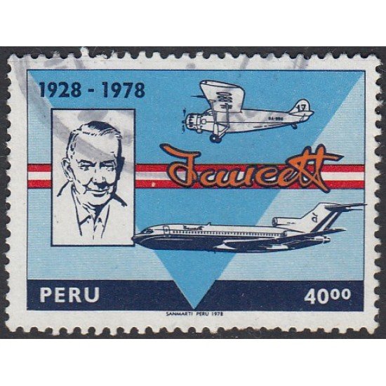 Perú 634 1978 50 Aniversario de la Aviación Faucett Usado Perú 634 1978 50 Aniversario de la Aviación Faucett Usado