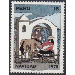 Perú 639 1978 Navidad cristhmas fauna horse MNH Perú 639 1978 Navidad cristhmas fauna horse MNH