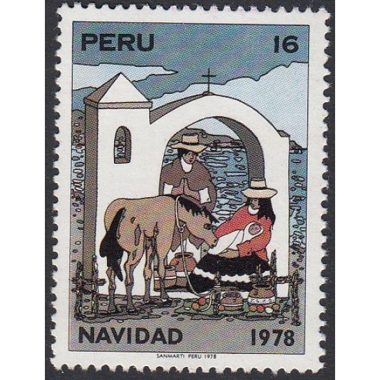 Perú 639 1978 Navidad cristhmas fauna horse MNH Perú 639 1978 Navidad cristhmas fauna horse MNH