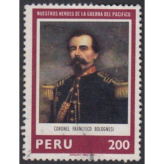 Perú 659 1979 Héroes de la Guerra del Pacífico Bolognesi Usado Perú 659 1979 Héroes de la Guerra del Pacífico Bolognesi Usado