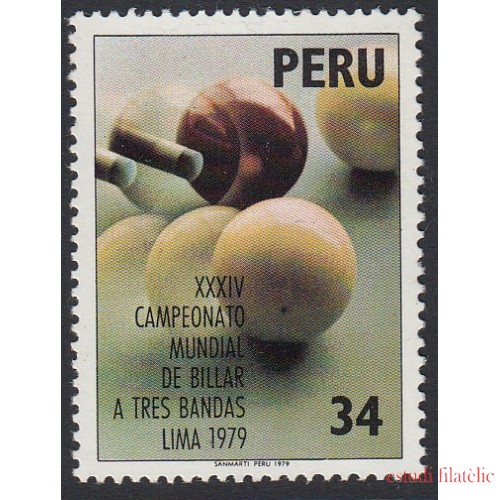 Perú 662 1979 XXXIV Campeonato mundial de billar a tres bandas Lima MNH