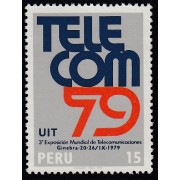 Perú 665 1979 3ª exposición mundial de telecomunicaciones MNH