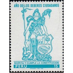 Perú 678 1980 Año de los deberes ciudadanos MNH Perú 678 1980 Año de los deberes ciudadanos MNH