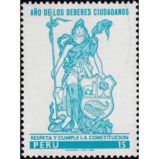 Perú 678 1980 Año de los deberes ciudadanos MNH Perú 678 1980 Año de los deberes ciudadanos MNH